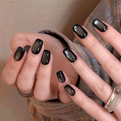 black coffin nails  cat eye designgorgeous birthday nailsparty
