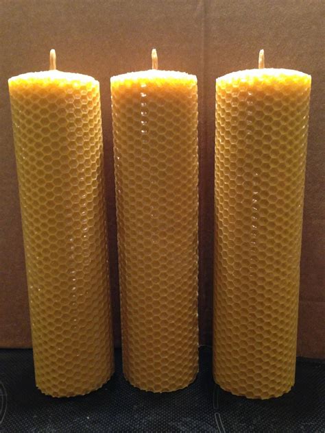 Huge candles /Large natural beeswax pillar Candles / handmade | Etsy