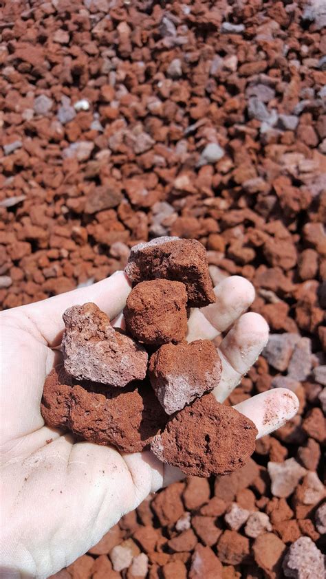 Red Lava Rock Decorative Stone. | Birch Tree Bark & Stone