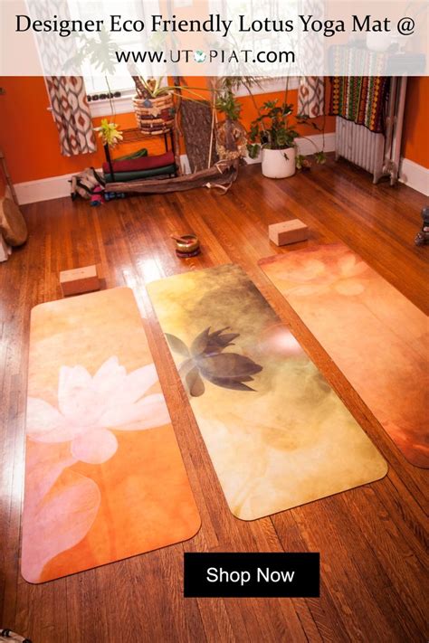 designer eco friendly lotus yoga mat collection  utopiat lotus yoga