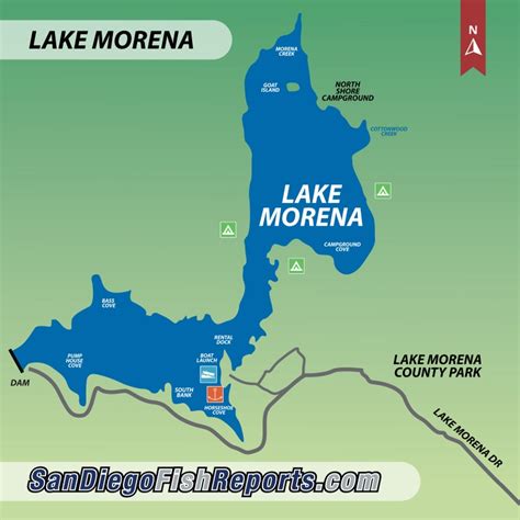 Lake Morena - Fish Reports & Map