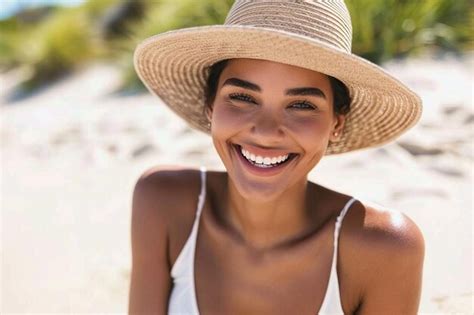 Front view of spectacular woman laughing at front | Premium AI ...