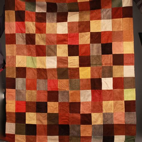 lot  suede patchwork quilt  squares   squares