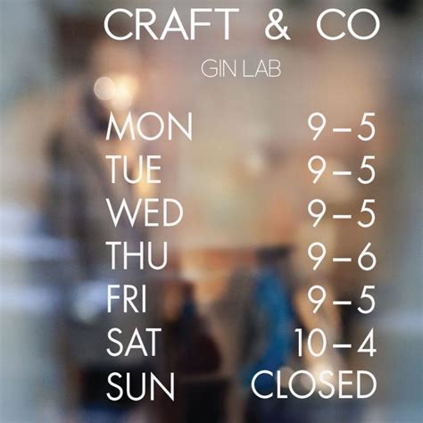 Business Hours Sign - Business Name and Hours of Operation Sign 150