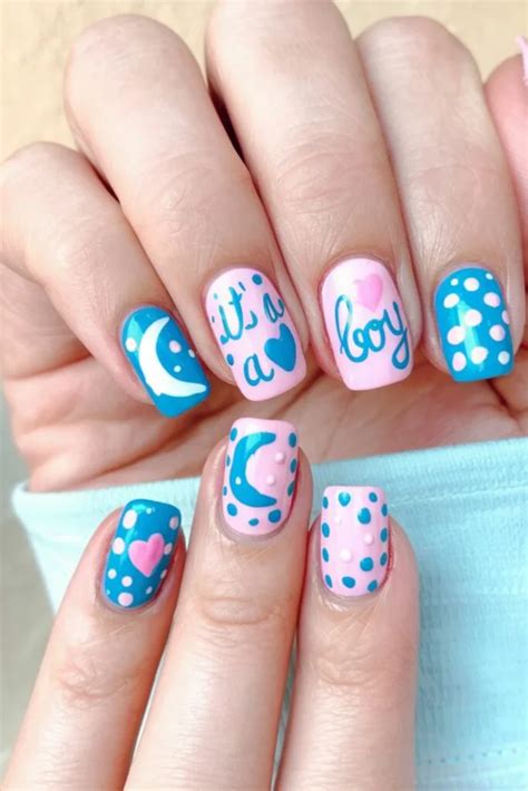 19 Adorable Gender Reveal Nail Ideas