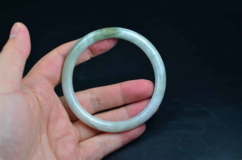 jade bangle burmese jadeite thin bracelet gemstone light blue color