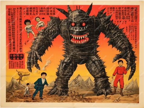 Premium AI Image | traditional japanese monsters