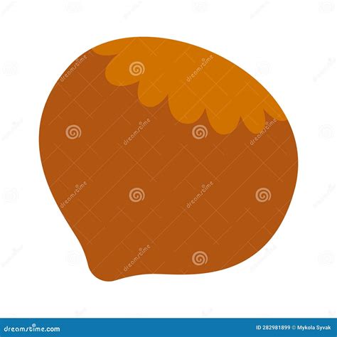 Hazelnut Nut Icon stock vector. Illustration of healthy - 282981899