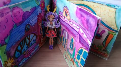 Enchantimals / Энчантималс бумажные куклы с домиками в альбоме часть 2 ...