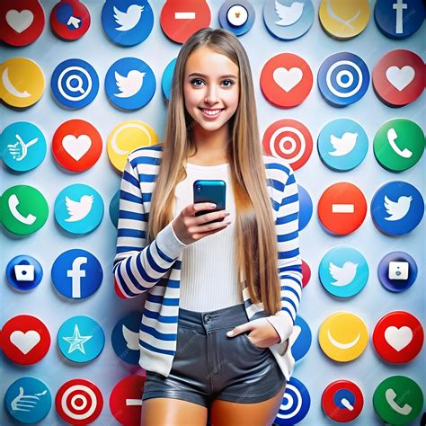 Social media girl | Premium AI-generated vector