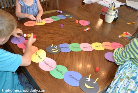days   week activities  homeschool daily