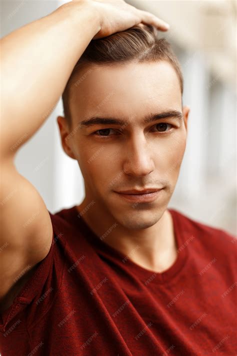 Premium Photo | Beautiful male face. portrait of a handsome man