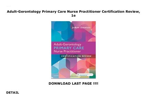 Adult-Gerontology Primary Care Nurse Practitioner Certification Review, 1e