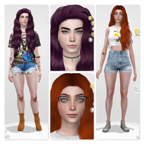 My cute poly lesbian couple : Sims4