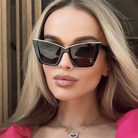 Очки солнцезащитные женские «кошачий глаз» в стиле ретро | AliExpress