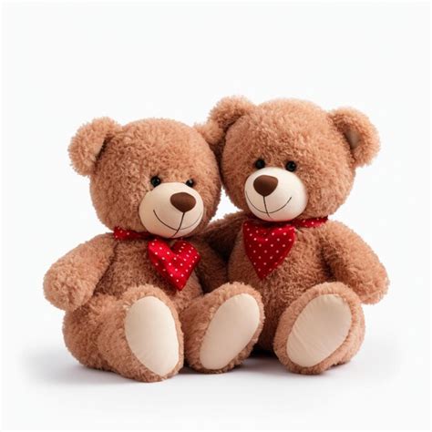 Premium Photo | Valentine's Teddy Bears PNG on White Background