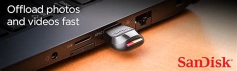 SanDisk SDDR-B531-GN6NN MobileMate USB 3.0 microSD Card Reader, Black ...