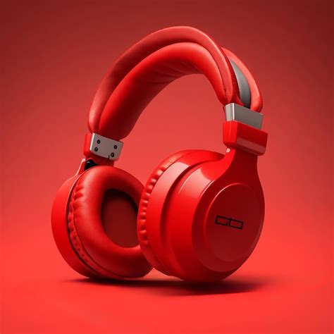 Premium Photo | Red Headphone
