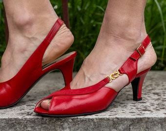 Vintage Red Shoes - Etsy