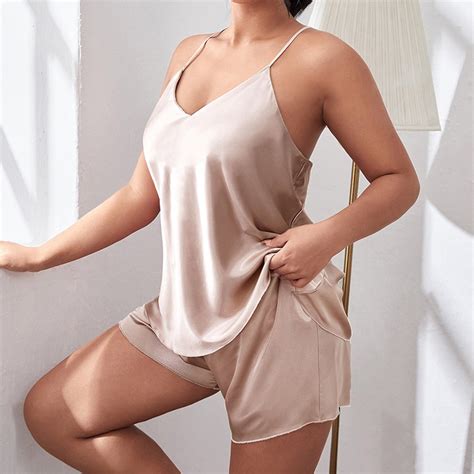 Nexjvus Summer Silk Sexy Pajamas Women 2024 Plus Size Camisole Pajama
