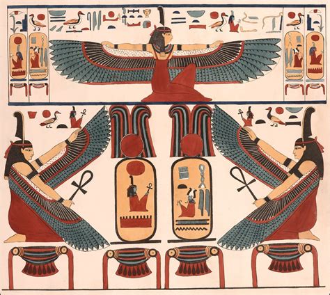 Ancient Egyptian Art Reproduction: Wall Painting From the Tomb of Seti ...