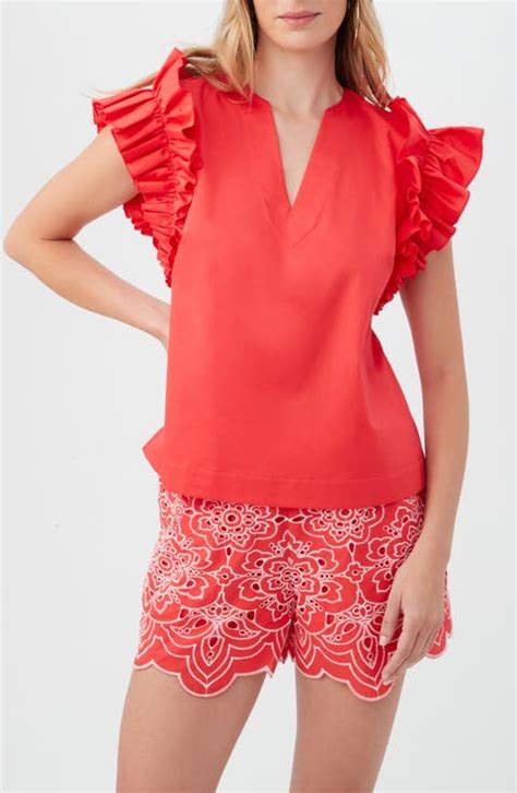 womens coral blouses nordstrom rack