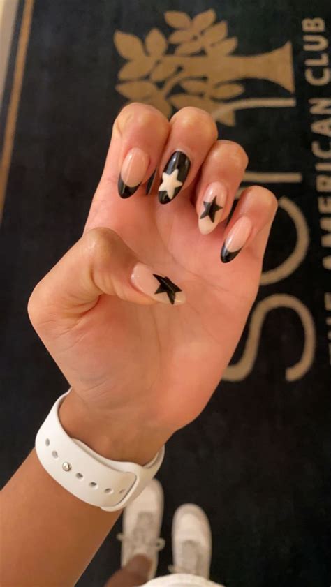 star black and white nails!!! #stargirl | Star nail designs, Casual ...