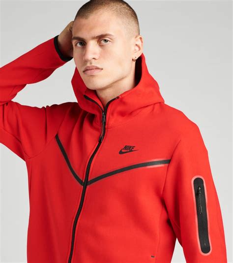 Nike NSW Tech Fleece Full Zip Hoodie (Red) - CU4489-657 | Jimmy Jazz