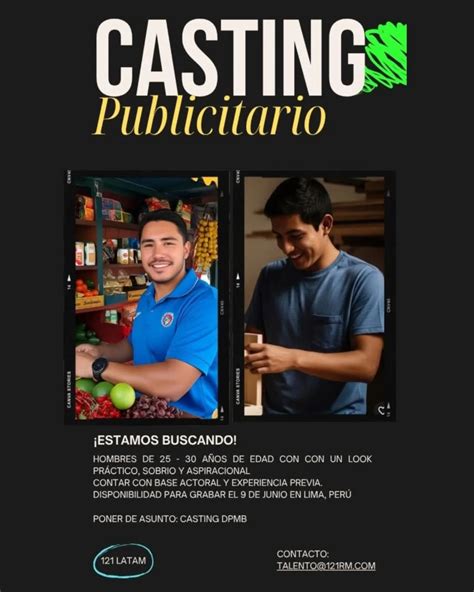 Castings en todo el Perú 🎬🇵🇪 | Casting 🎬📢 Toda postulación e