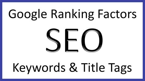 Keywords in the Title Tag – SEO - PixemWeb