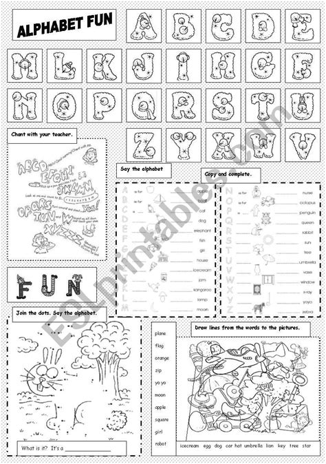 Alphabet Fun - ESL worksheet by sazzag