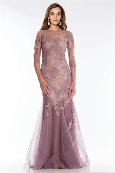 Long Mauve Mother Of The Bride Dresses - UDWHE