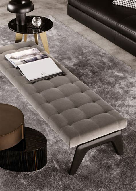 Minotti Kirk Bench - 100% Made in Italy - Minotti London