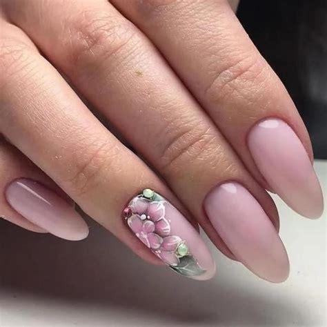 Весенний Маникюр 2020 Нежный На Миндальную Форму — Richnail.ru