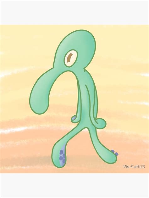 "Squidward art meme" Poster for Sale by Vie-Cath13 | Redbubble