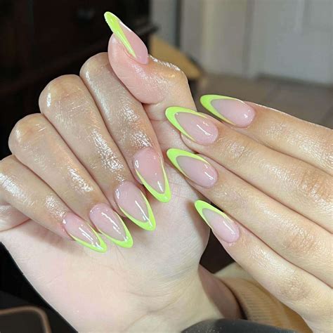 17 Neon Green French Tip Nails for an Electric Summer