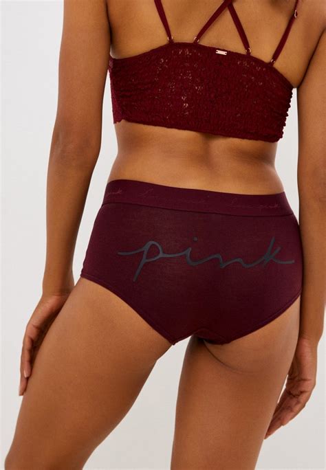 Трусы Victoria's Secret Pink BOYSHORT, цвет: бордовый, RTLABW404901 ...