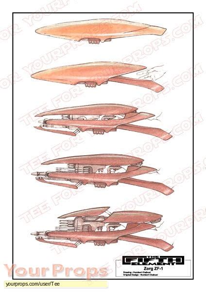 The Fifth Element (5th) Zorg ZF-1 Concept Art replica prod. material