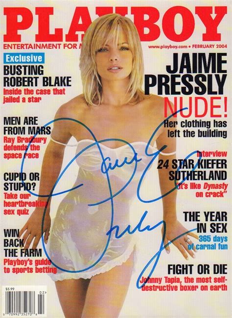 Jaime Pressly Playbpy Cover Signed Auction