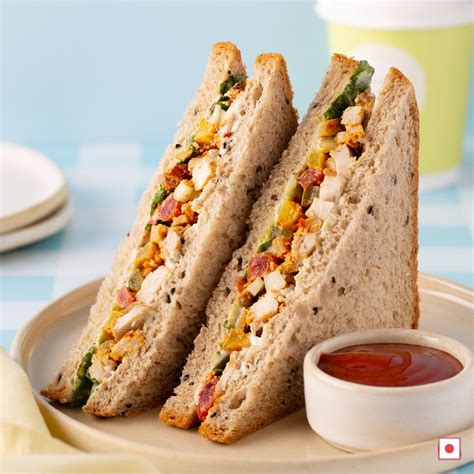 Order Chicken Tikka Sandwich Online at the Best Prices | Theobroma