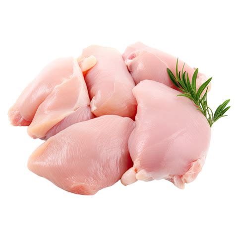 raw chicken fillets close  isolated  background transparent
