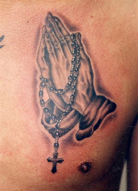 tattoos  praying hands  rosary tattoo style trends