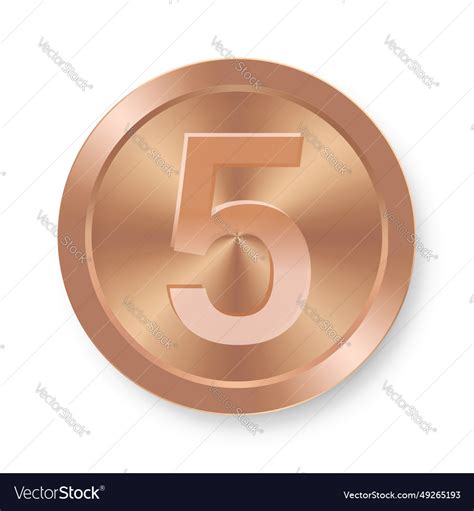 bronze coin  number  concept  internet vector image