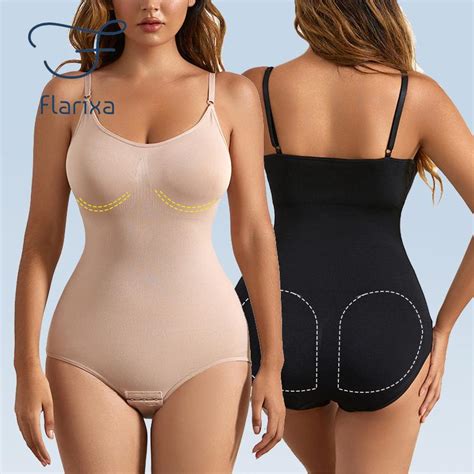 Cheap Flarixa Seamless Bodyshaper Women Bodysuit Open Crotch Shapewear ...
