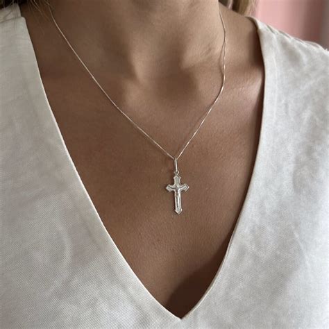 Pingente Crucifixo De Prata - Pingente de prata 925 crucifixo 3,3 cm - Caminho da Prata