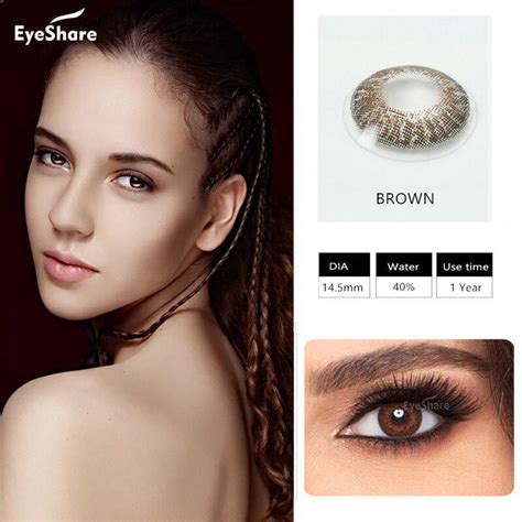 Купить EYESHARE Модные контактные линзы Контактные линзы для карих глаз ...