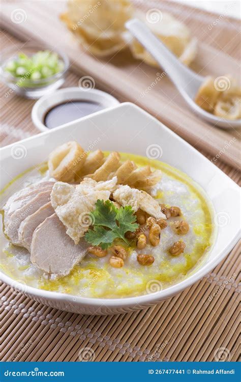 chicken congee stock image image  meat produce salad