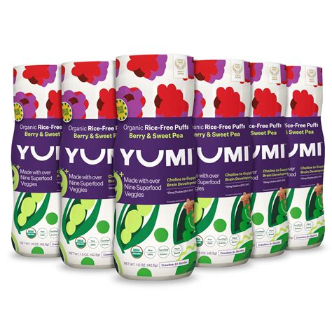 Amazon.com: YUMI Organic Rice-Free Puffs, No Sugar Added, Gluten-Free