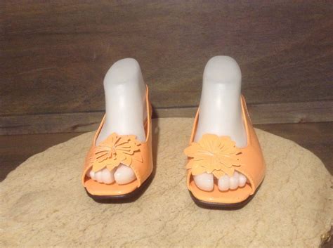 CLASSIQUE WOMEN'S DAISY SLINGBACK WEDGE SHOES FLOWER PEACH 8WW 6.5W 12M ...