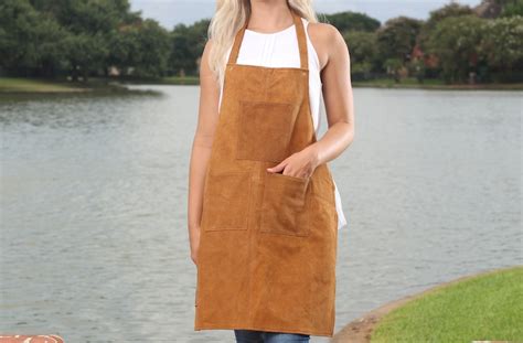 Personalized Leather Apron, Suede Leather Apron, Full Grain Leather ...